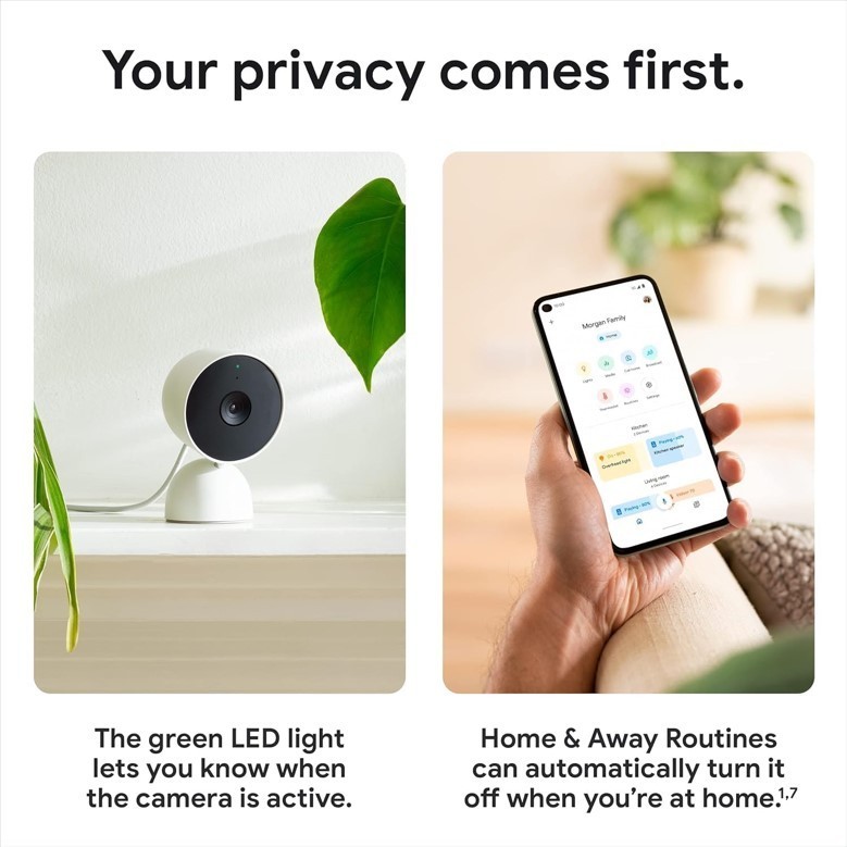 Google Nest Cam 1080p Wired Indoor Security Cam 2nd Gen - Snow White GA01998-US gallery