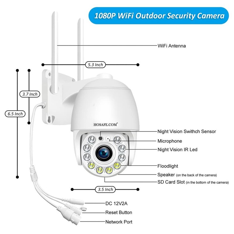 Cameras for Home Security Outdoor WiFi, Plug-in 24/7 Video Surveillance Syste... gallery
