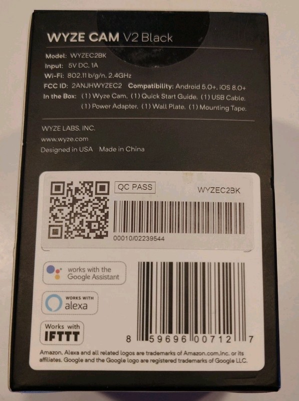Wyze Cam V2 1080p HD WiFi Indoor Camera - Black gallery