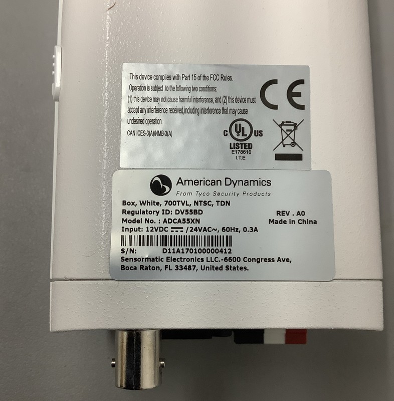 American Dynamics ADCA55XN Box Security Camera 700TVL 12VDC 24VAC (b535) gallery