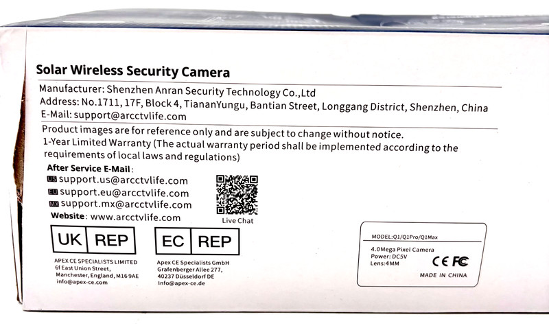 ARCCTV 2K Smart Security Camera Wireless Battery Powered IP65 gallery