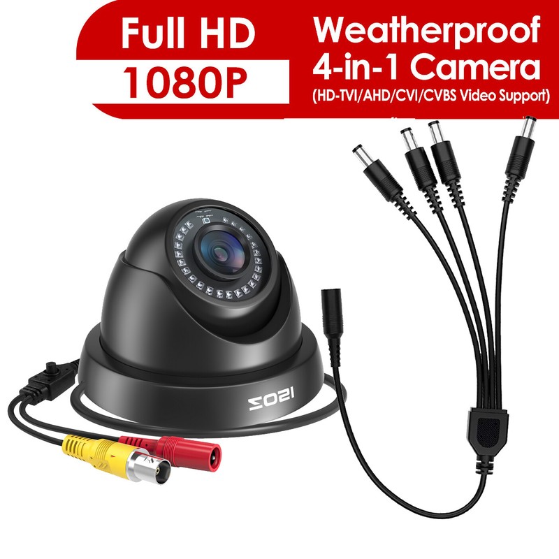 ZOSI 1080p HD 4in1 Outdoor Home CCTV Security Camera 4-Way Power Splitter Cable