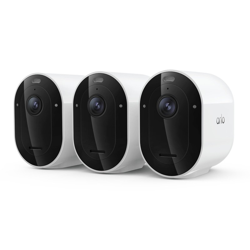 Pro Security Camera 2K HDR (6th Gen, 2025 Release) – 3 Cameras, White