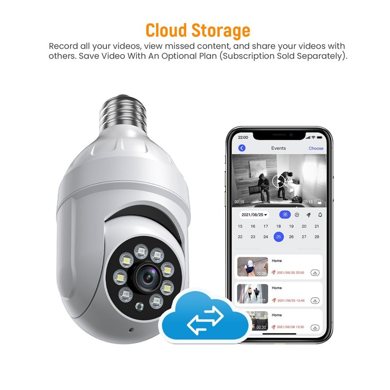 Camaras De Seguridad WiFi Inalambrica Vision Nocturna Video HD 1080P Con Audio gallery