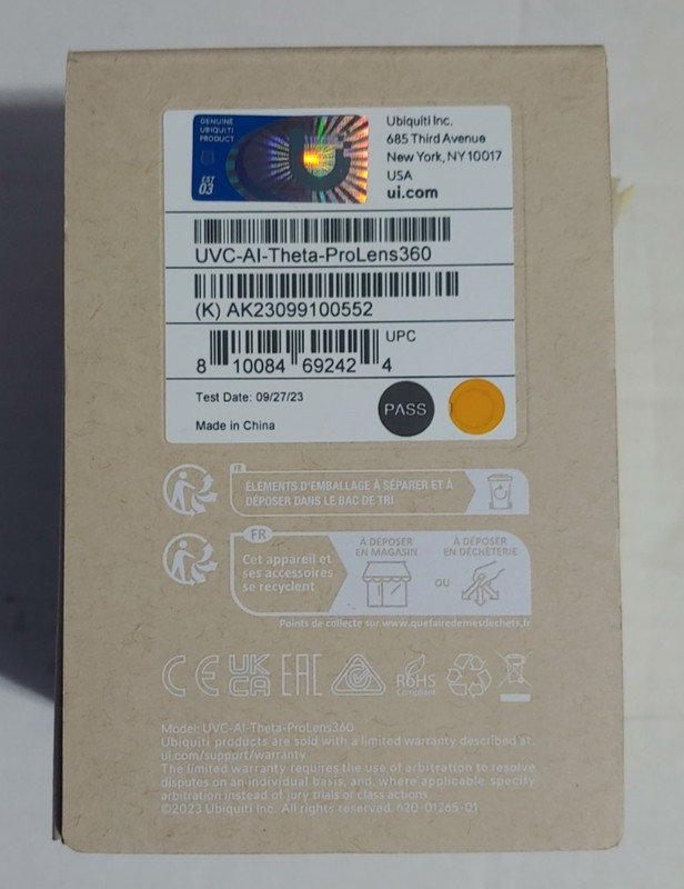 Ubiquiti AI Theta Pro 360 Lens (UVC-AI-Theta-ProLens360) gallery