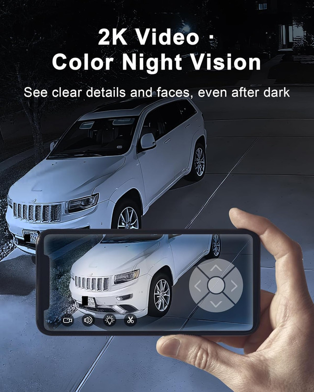 Solar Security Cameras Wireless Outdoor, No Monthly Fee, 2-Camera 2K Home Securi gallery