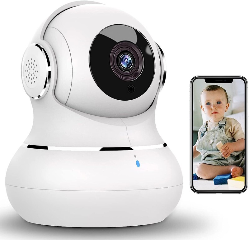 360° Pan Tilt Home Security Camera w/ Motion Detection – HD Pet Cam Baby Monitor