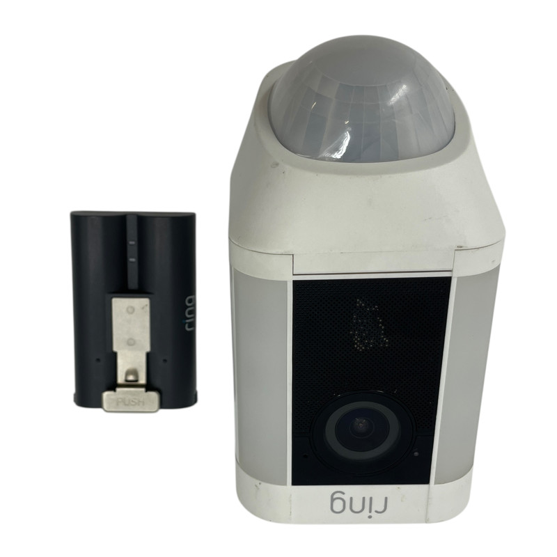 Ring Spotlight Cam Model 5AT3S8 Outdoor Camera White #U7894 AR