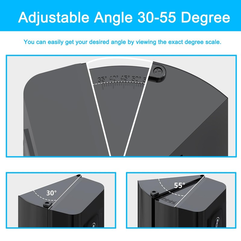 Adjustable 30 to 55 Degree Doorbell Angle Mount Compatible with Most Video Do... gallery