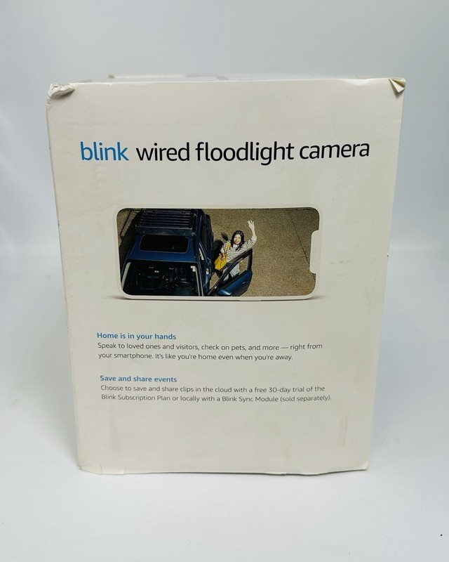 Blink Wired Floodlight Camera Enhanced Motion Detection White *NEW -See Box* gallery