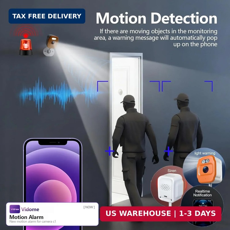 2Pcs 1080P WiFi Security Cameras, Baby Monitor Indoor Security Camera, Cat&Dog C gallery