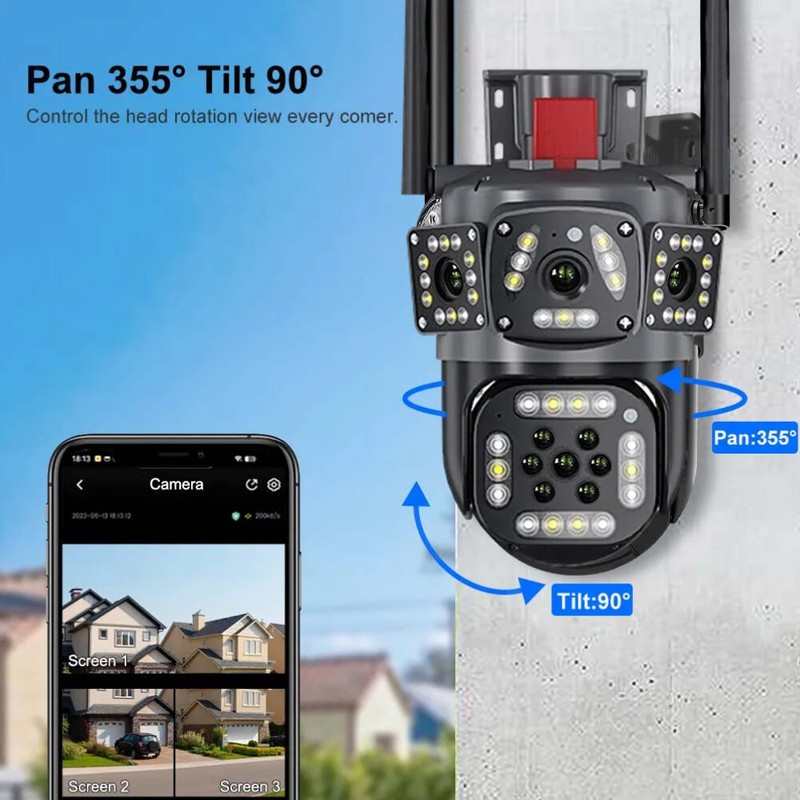 Wireless WiFi Security Camera System 8MP Smart Home Pan/Tilt Surveillance LOT gallery