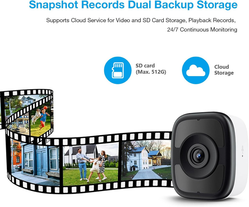 5MP 3K Window Camera, 2.4G & 5G Wifi Indoor Cameras for Home Security with Color gallery