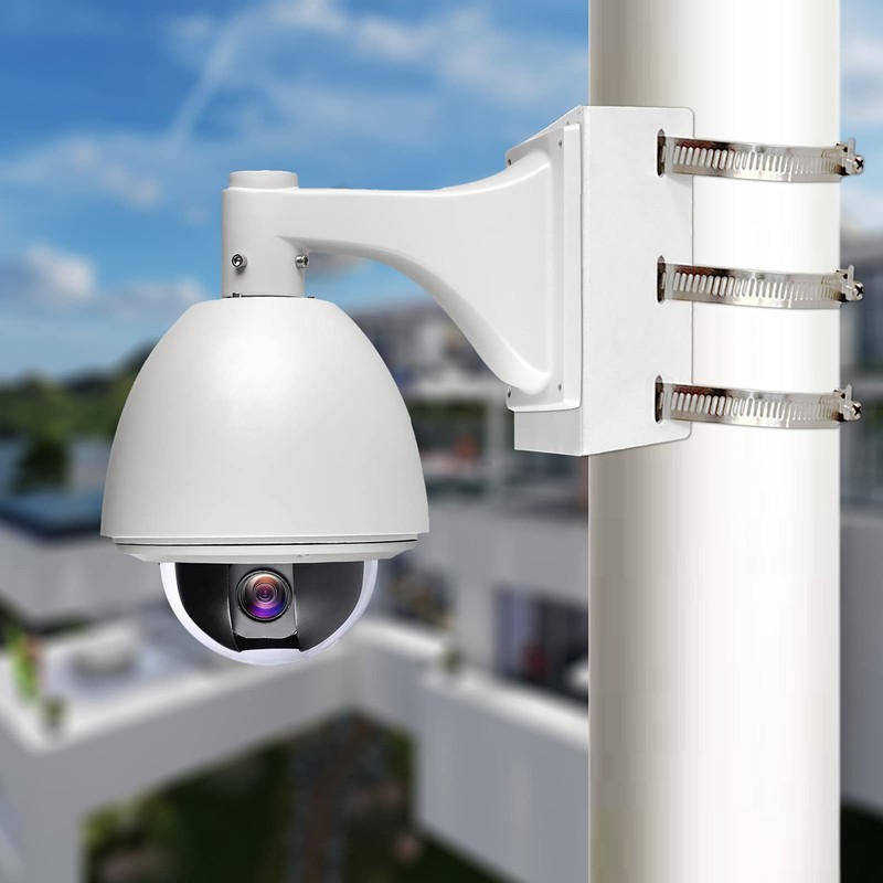 Universal Vertical Pole Mount for Security Camera, Solid Metal Bracket with L... gallery