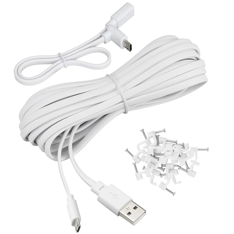Smays 25 Ft Micro USB Extension Cable Compatible with Wyze Cam V4, Wyze Cam Pan gallery