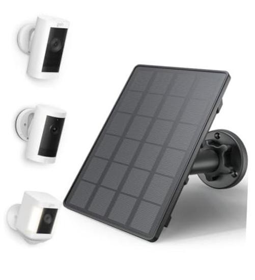 EcoShield Solar Panel Battery for Ring Outdoor Camera — 4W Solar Powered