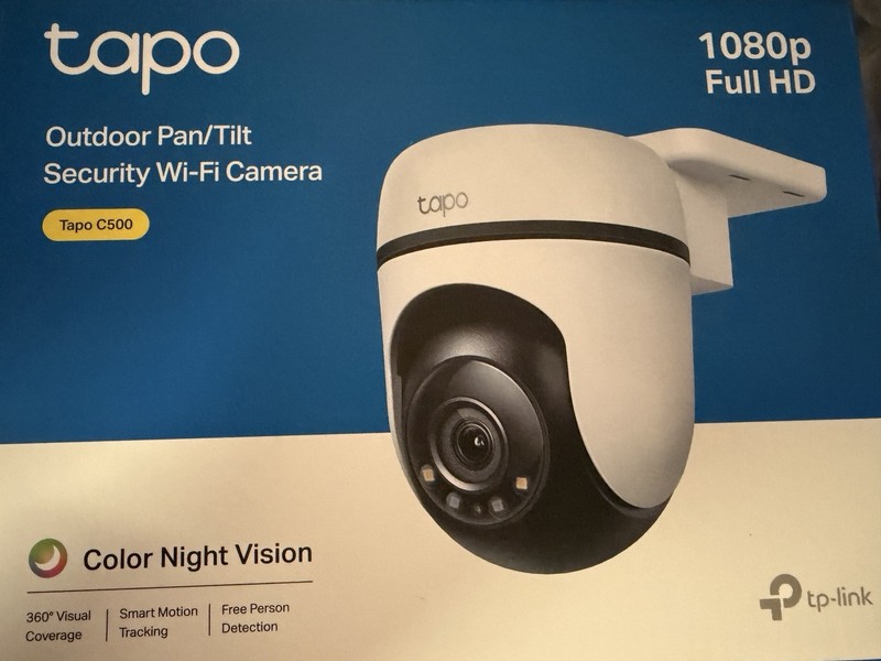 Brand New TP-Link Tapo Outdoor Pan/Tilt Security Wifi Camera: 1080p Full HD