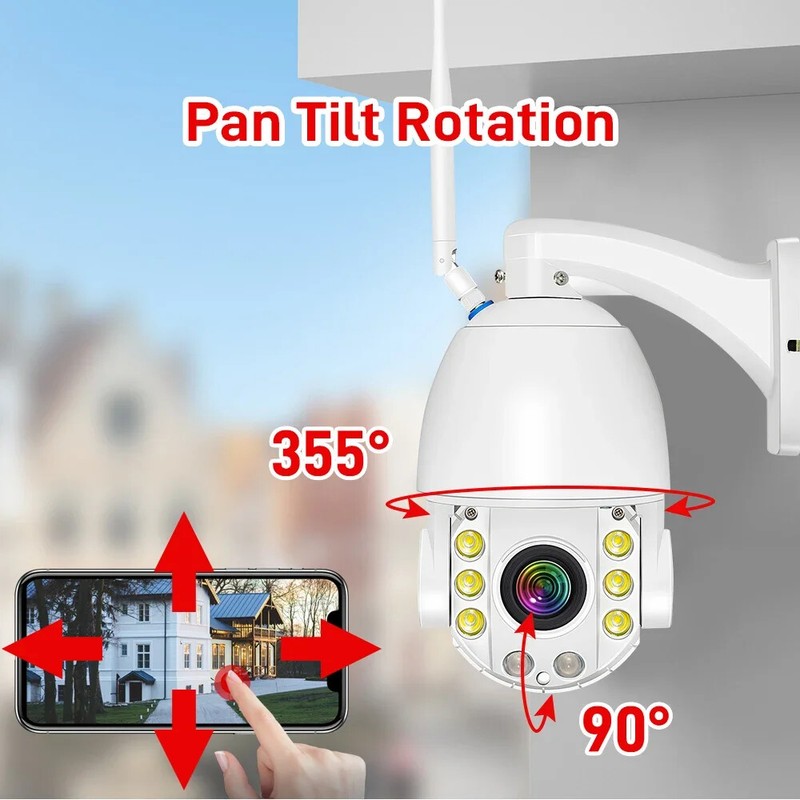 8MP 4K IP Security Camera Outdoor PTZ Motion Detecti CCTV HD Video Surveillance gallery