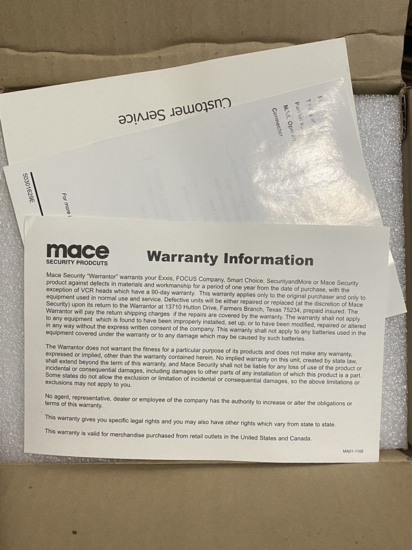 Mace SCP340MN 1/3" CCD Black and White Motorized Dome Security Camera - PF1 gallery
