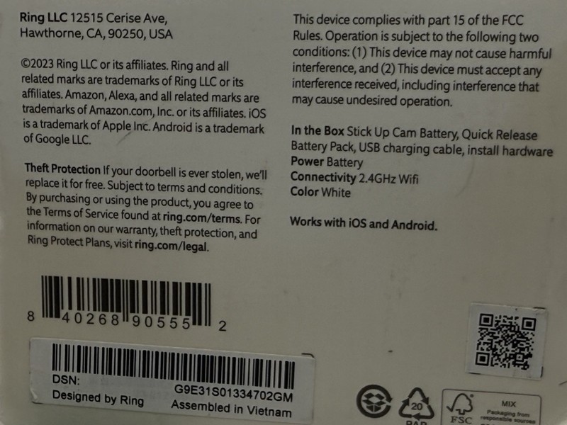 RING New & Sealed: STICK UP CAM BATTERY, Wireless Indoor/Outdoor Camera 1080p HD gallery