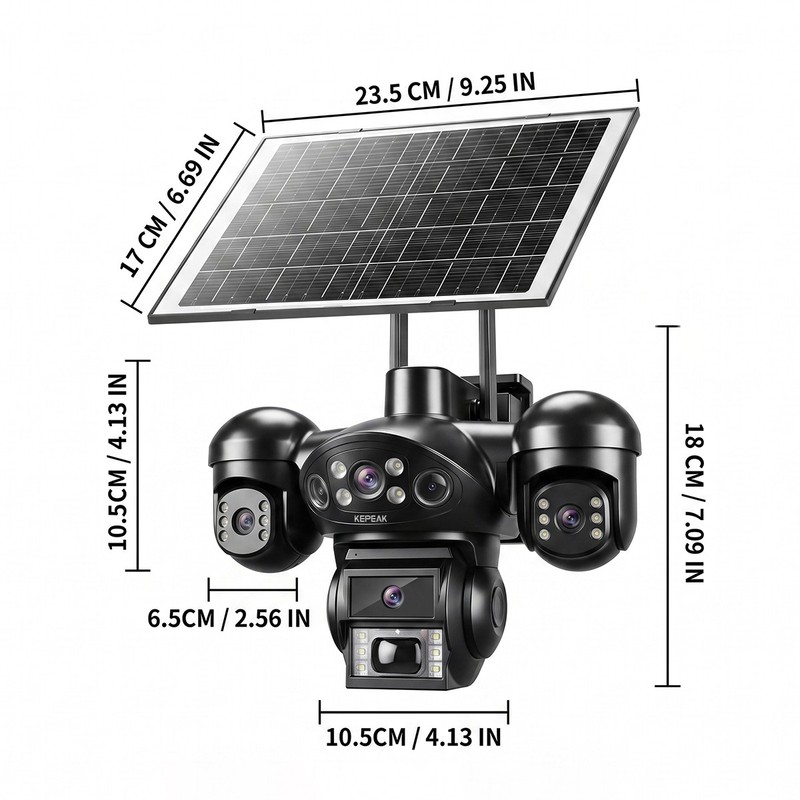 Solar Security Cameras Outdoor WiFi Night Vision 2-Way Audio Surveillance LOT gallery