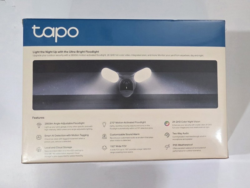 TP-Link Tapo C720 2K QHD Smart Camera FLOODLIGHT 2800 LUMENS Motion Sensor NIB gallery