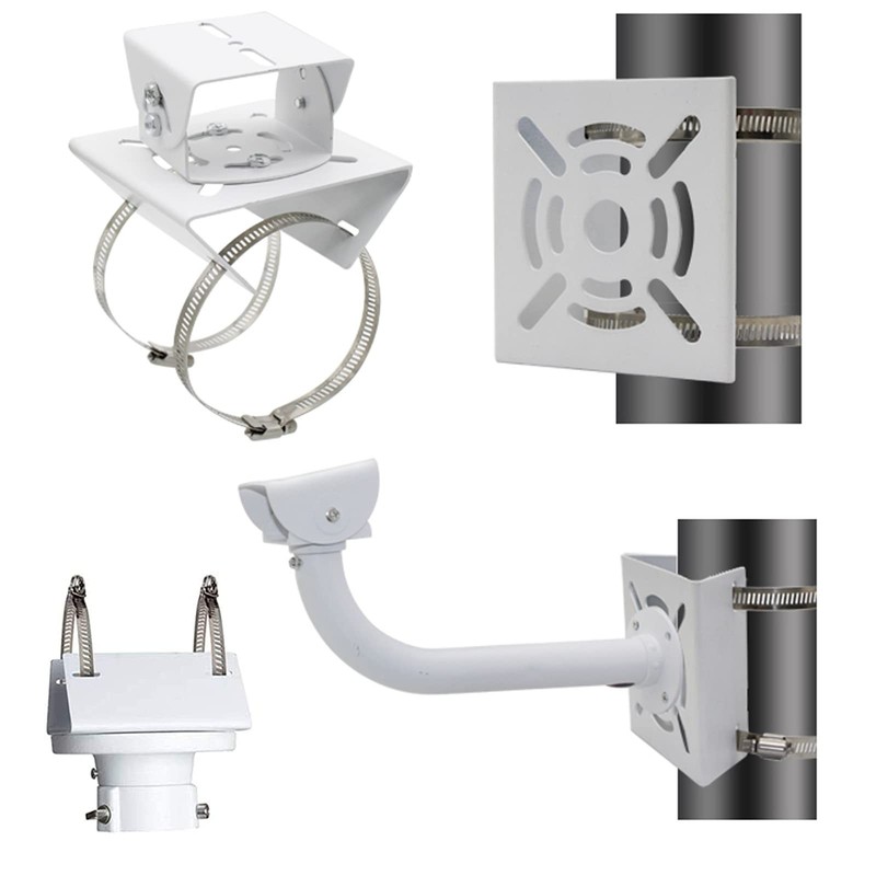 2pcs Universal Wall Mounting Bracket with 4 Loops, Vertical Pole Mount Adapte... gallery