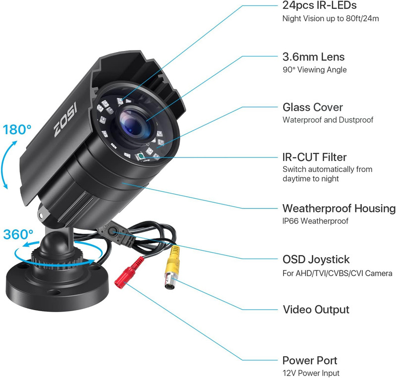 1080P CCTV Camera Outdoor Indoor Hybrid 4 in 1 HD TVI/CVI/AHD/CVBS Home Security gallery
