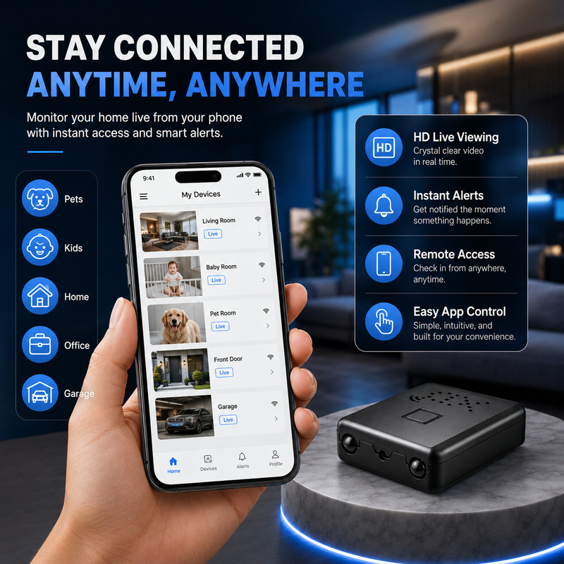 Mini Smart Camera Wireless WiFi Security Camera HD Night Came With Battery gallery
