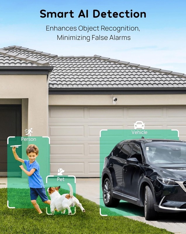 winees Security Cameras Outdoor, Wired 2K Wi-Fi Cameras for Home Security gallery