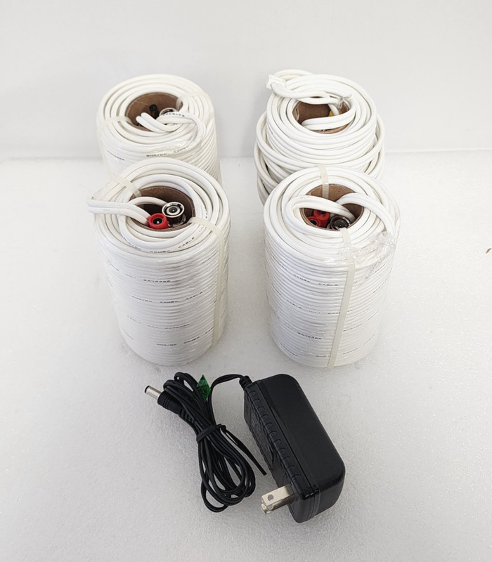 Q-See HD Camera Accessory Pack 4 x 60FT’ Cable Rolls, Power Supply, NEW