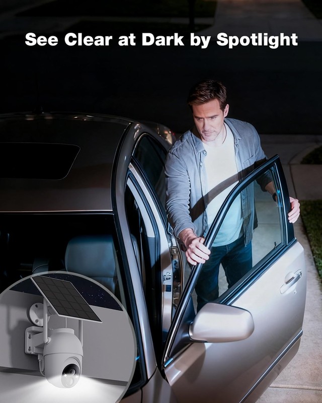 Solar Security Cameras Wireless Outdoor with Built-in Local Storage, No Subsc... gallery
