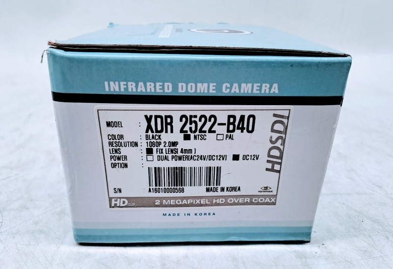 The Shield Infrared Dome Camera XDR 2522-B40 1080p 2.0mp