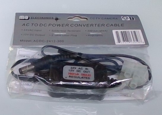 MG Electronics ACDC-2412-300 AC To DC Power Converter Cable
