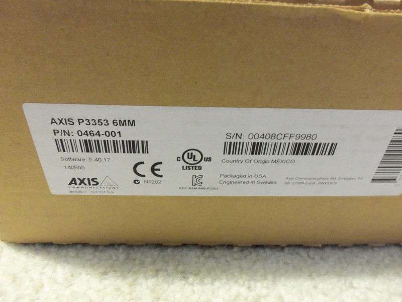Axis P3353 Network POE IP Surveillance Security Web Cam Camera 6mm 0464-001 gallery