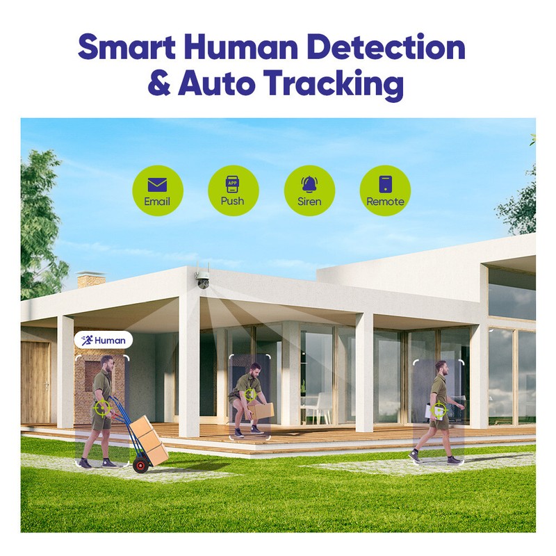SANNCE Wireless 3MP PT Security IP Camera Color Night Vision Two Way Audio WIFI gallery