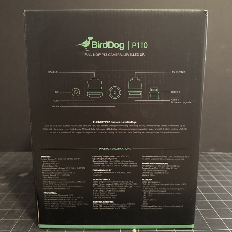 BirdDog Eyes P110 1080p Full NDI PTZ Camera (Black) BDP110B gallery