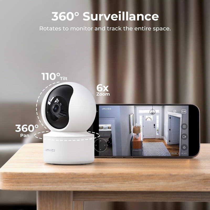 IMILAB C21 2.5K Security Camera Indoor 360° View Indoor Camera for Home Security gallery