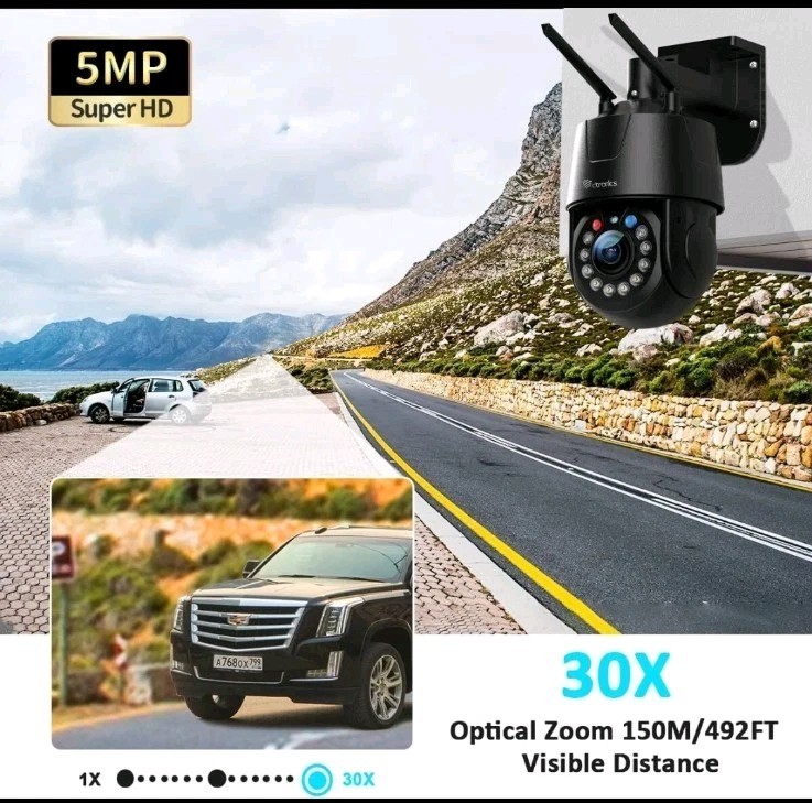 ctronics 5MP 30X Optischer Zoom Metall Überwachungskamera Aussen, 2,4/5GHz WLAN gallery