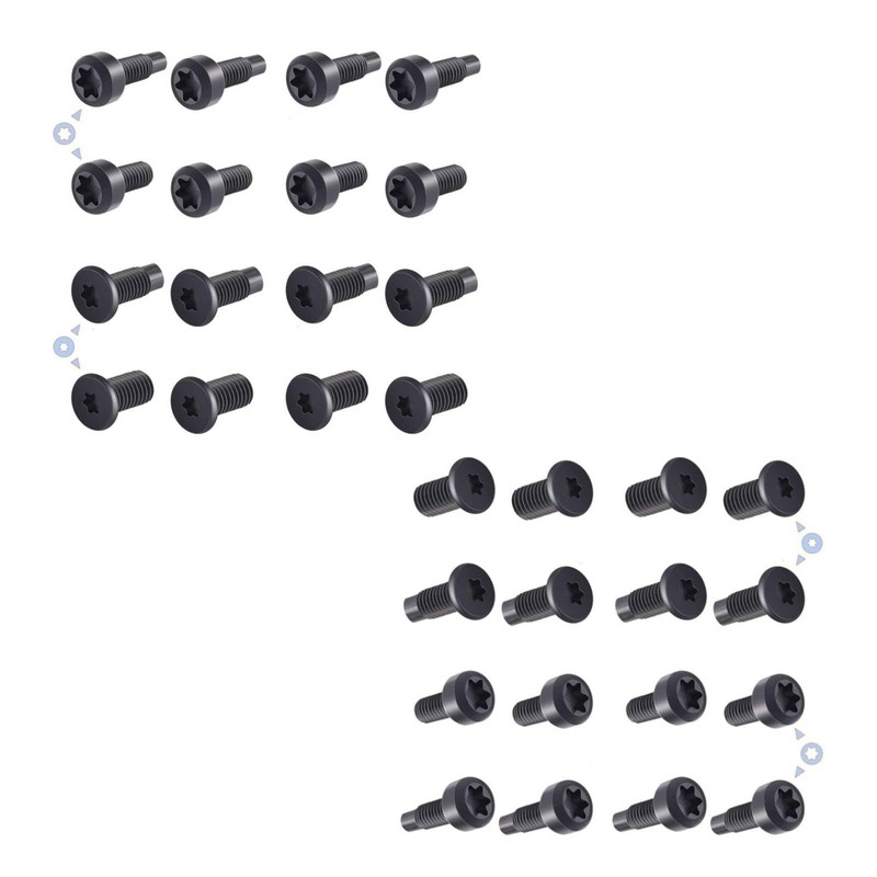 Doorbell Screws, Replacement Various lengths, Security Torx head, BLACK
