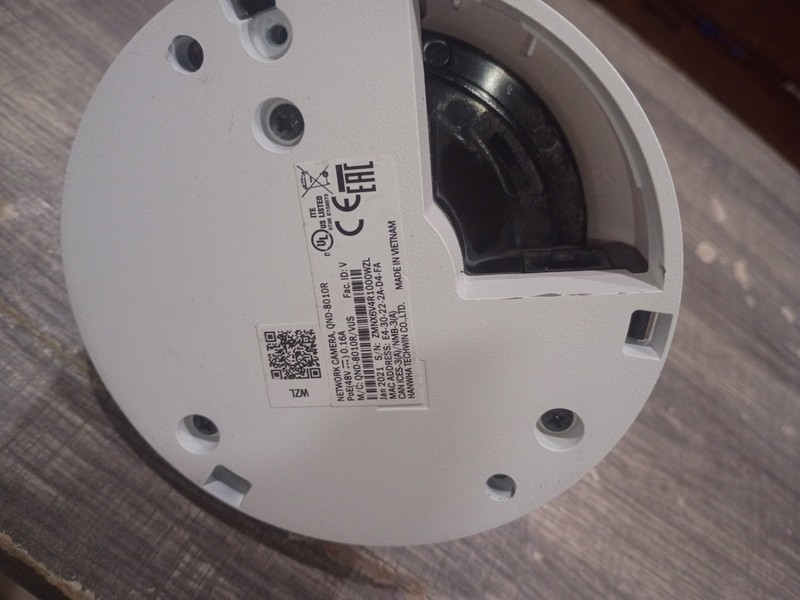 Hanwha Wisenet QND-8010R 5MP PoE Network IR Dome Security Camera 2.8mm Tested gallery