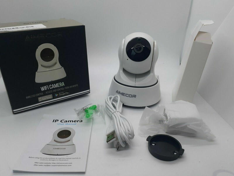 AIMECOR Wi-fi Indoor Camera (White) 1080p Pan Tilt Zoom 2-Way Audio Night Vision gallery