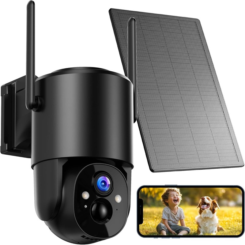 Security Camera Wireless Outdoor Solar Powered: For Home Security WiFi Camera