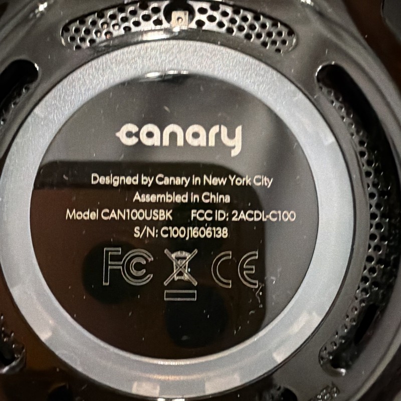 Canary All-in-One Home Security Camera Model CAN100USBLK –HD WiFi Night Vision gallery