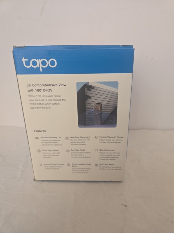 Tapo TP-Link Smart Video Doorbell Camera Wireless, 2K with Full Color Night V... gallery