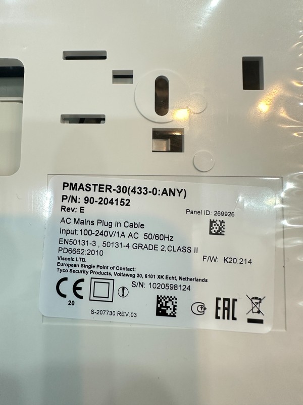 VISONIC POWERMASTER-30 ( 433-0:ANY) PANEL Powermaster-30 G2 Wireless gallery