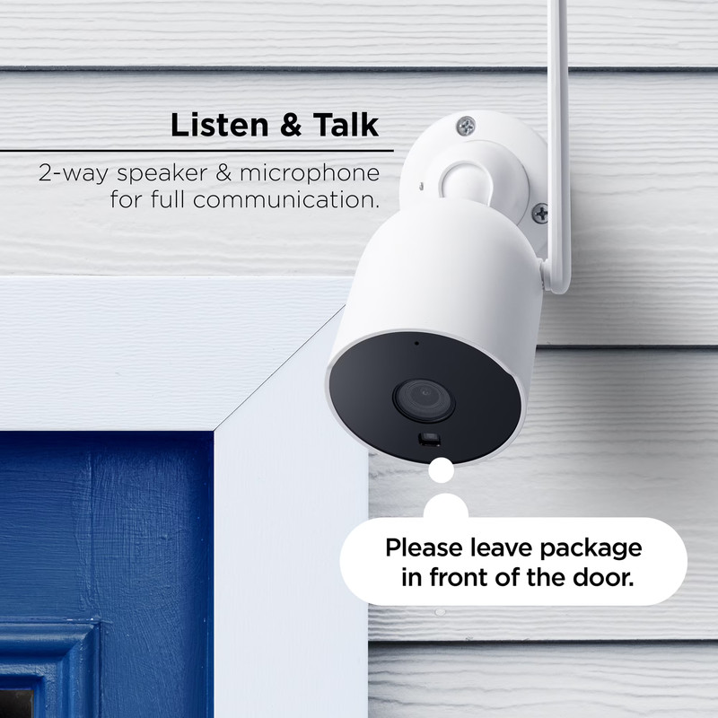 Outdoor Camera 1080P – Weatherproof Security Camera with Night Vision, White (1- gallery