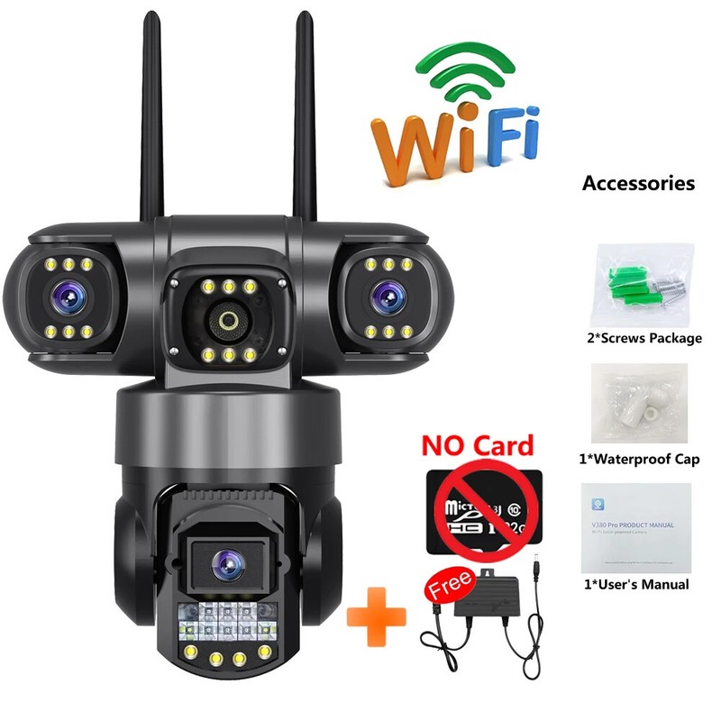 3 Lens Surveillance Camera Wifi CCTV Wireless Monitor Waterproof Security Camera