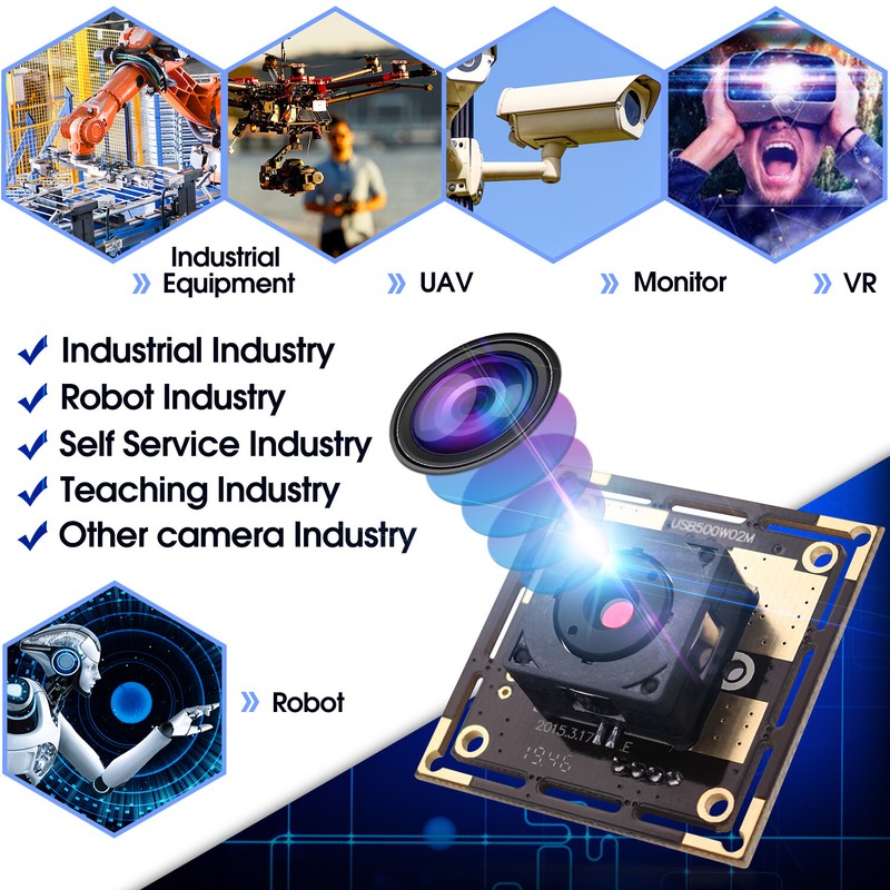 5MP USB Camera Module For Raspberry Pi OV5640 Webcam w/ 30Degree Autofocus Lens gallery