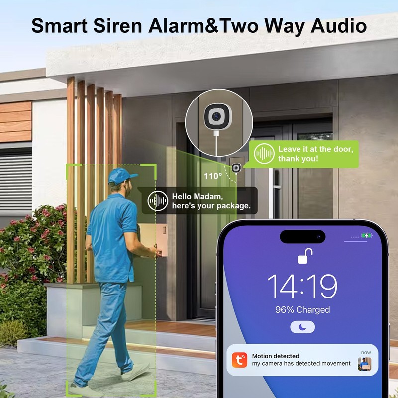 2K Window Camera WIFI Security Camera Color Night Vision Ai Detection 5GHz WiFi gallery